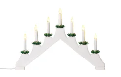 Online Stemning Adventsstake klassisk hvit med 7 lys