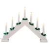 New Stemning Adventsstake syvarmet i tre med 7 LED-lys