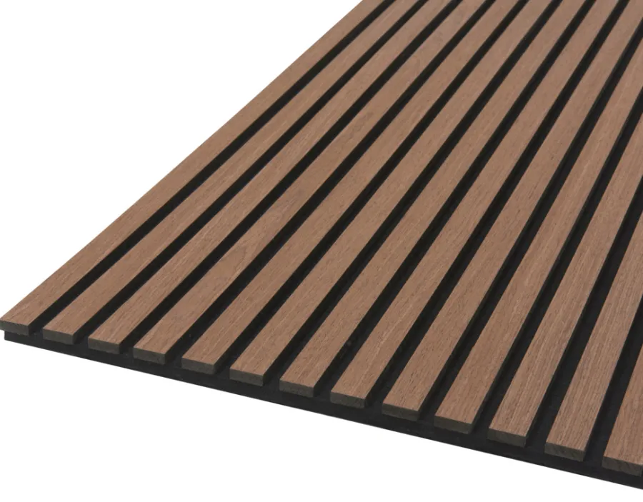 Clearance Fibrotech Akustikkpanel Quanti 18 x 520 x 2440 mm Walnut