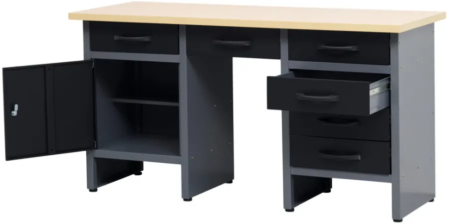 Hot Arbeidsbenk med skap/skuffer 160 x 60 x 85 cm
