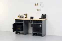 Hot Arbeidsbenk med skap/skuffer 160 x 60 x 85 cm