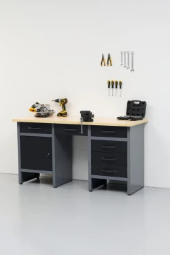 Hot Arbeidsbenk med skap/skuffer 160 x 60 x 85 cm