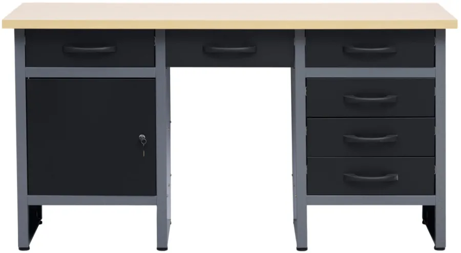 Hot Arbeidsbenk med skap/skuffer 160 x 60 x 85 cm