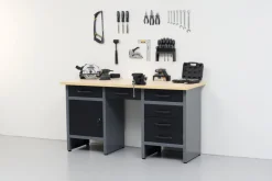 Hot Arbeidsbenk med skap/skuffer 160 x 60 x 85 cm