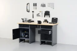 Hot Arbeidsbenk med skap/skuffer 160 x 60 x 85 cm