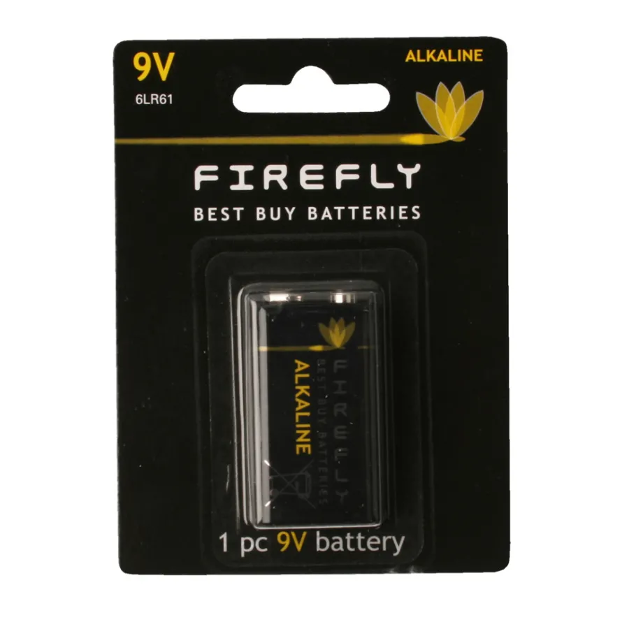 Best Firefly Batteri alkaliske 9 V 6LR61 1 stk. -