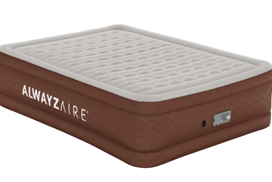 Clearance Bestway AlwayzAire Fortech luftmadrass 203 x 152 cm Brun med mønster