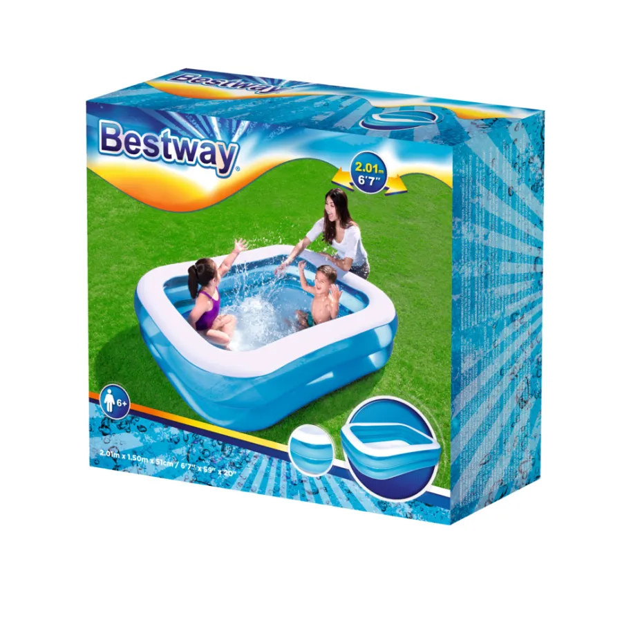 Hot Bestway basseng rektangulært med 2 ringer 450 liter