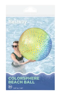 Sale Bestway Colorsphere badeball Ø107 cm Transparent med flerfarget mønster