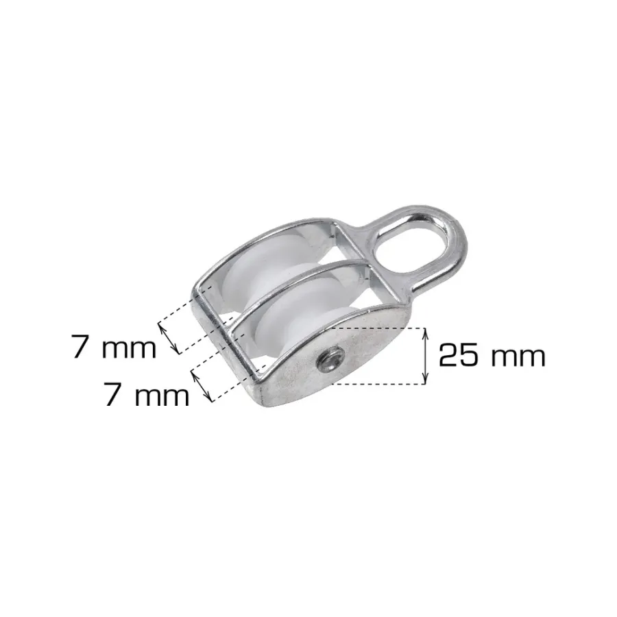 Clearance Home it Blokkrulle dobbel elforsinket 7 mm