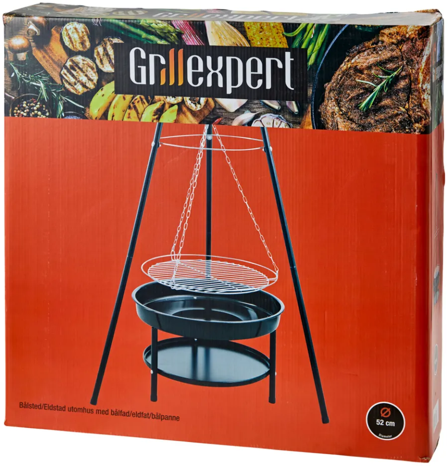 Hot Grillexpert Bålpanne tripod med bålfat og rist -