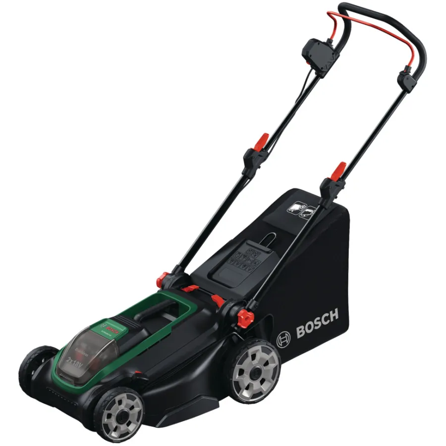New Bosch Rotak 18V-43 batteridrevet gressklipper
