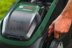 New Bosch Rotak 18V-43 batteridrevet gressklipper