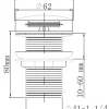 Bunnventil pop-up Ø66 × 80 mm svart