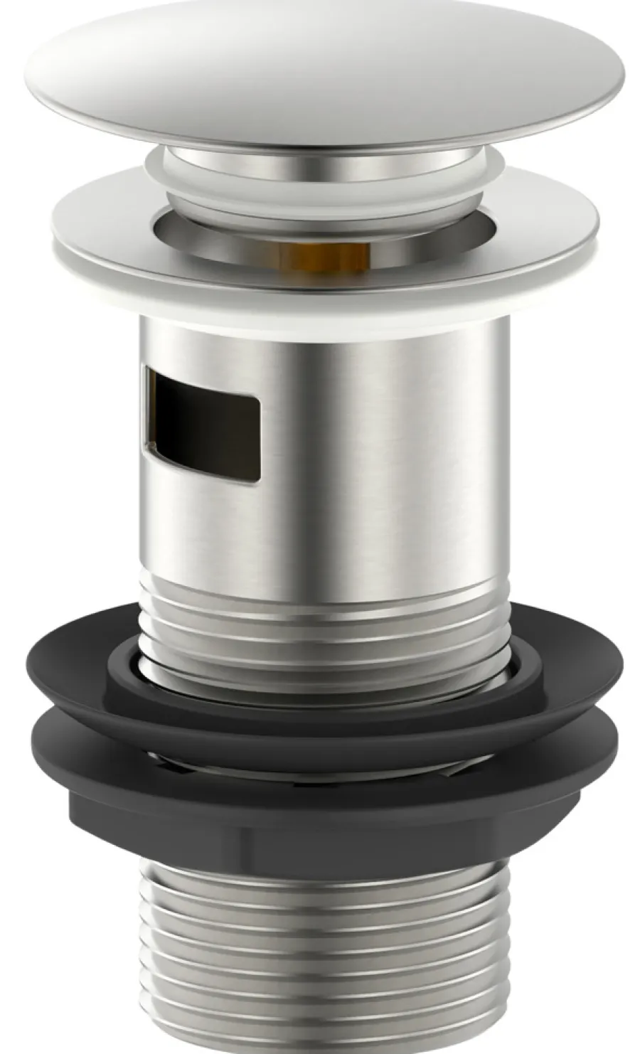 New REN Bunnventil Push pop-up 1 1/4" børstet stål -