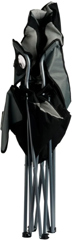Best Sunlife Campingstol m/koppholder Osaka – ® Grå/svart