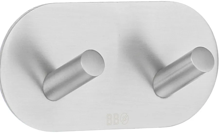 New Beslagsboden Dobbel krok 96 mm børstet
