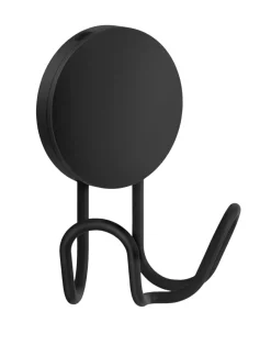 Outlet Beslagsboden Dobbel krok Ø55 mm - svart