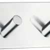 Clearance Beslagsboden Dobbel krok selvklebende 90 mm - krom