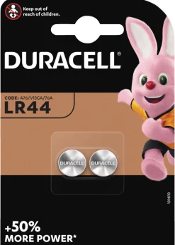 Best Duracell knappcellebatteri LR44 2-pk.