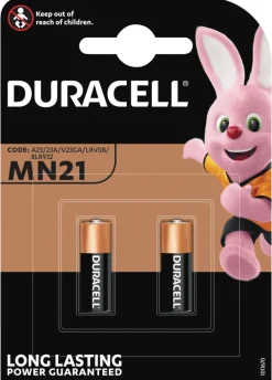 Clearance Duracell MN21 alkaline batterier 2-pk.