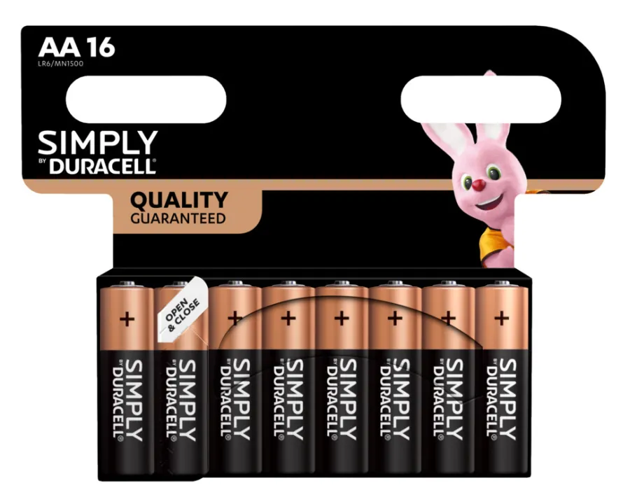 Sale Duracell Simply AA-batteri 16-pk.