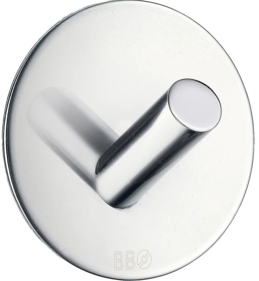 Beslagsboden Enkel krok selvklebende Ø48 mm - krom