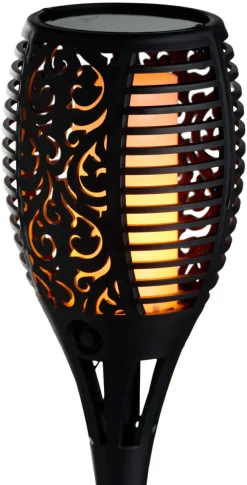 Garden Fakkel med solcelle Ø12 x H78 cm - ® Svart