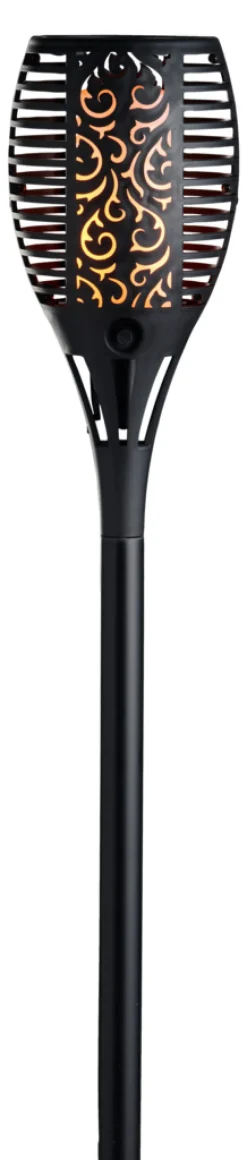 Garden Fakkel med solcelle Ø12 x H78 cm - ® Svart