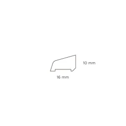 Hot Hornbaek Feielist plast hvit – 10 x 16 x 3000 mm