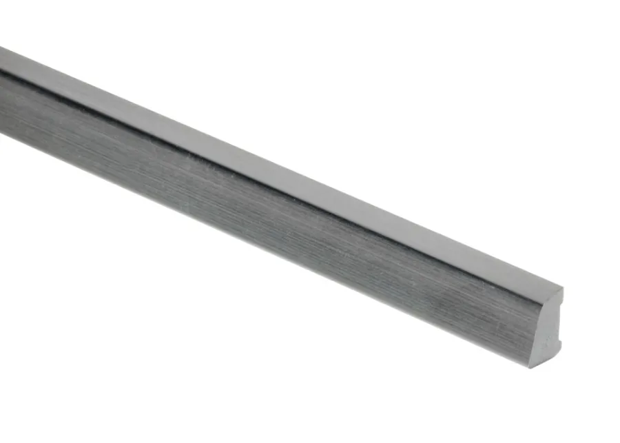 Clearance Hornbaek Feielist plast koksgrå - 10 x 16 x 3000 mm