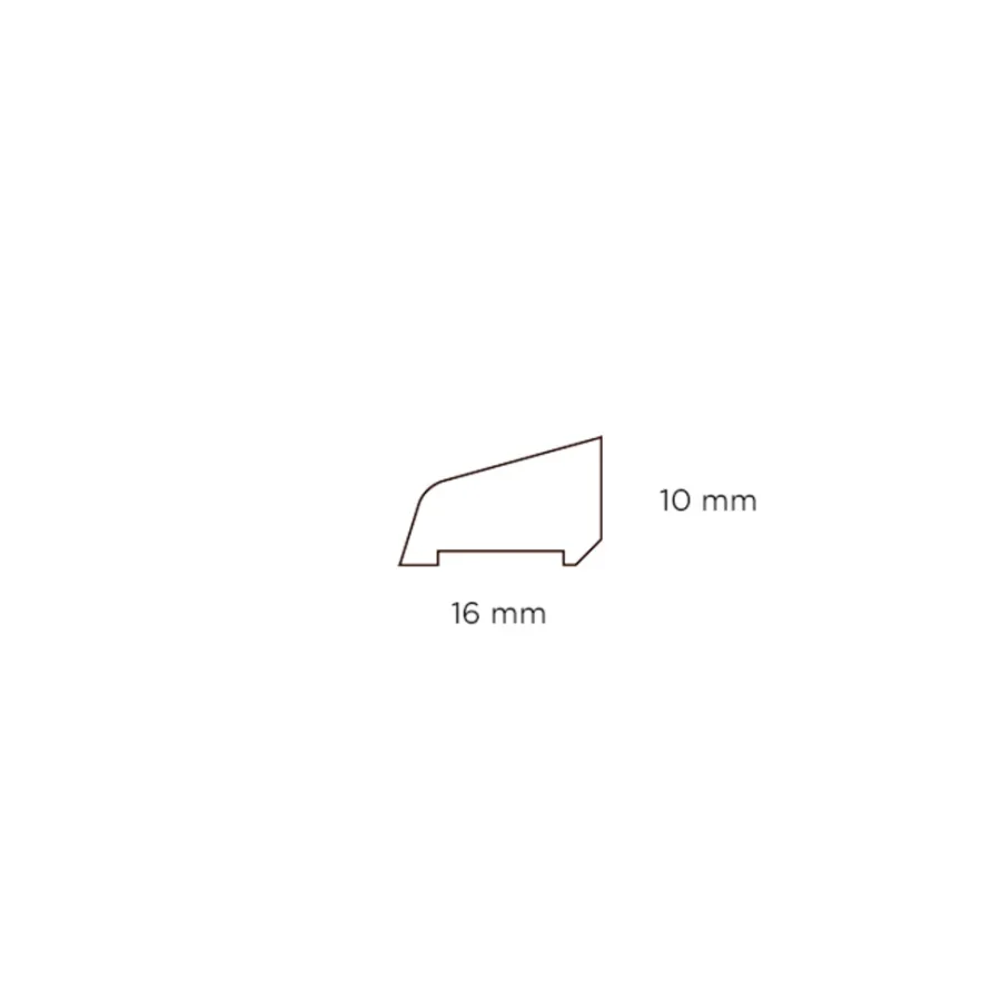 Online Hornbaek Feielist plast lys grå – 10 x 16 x 3000 mm