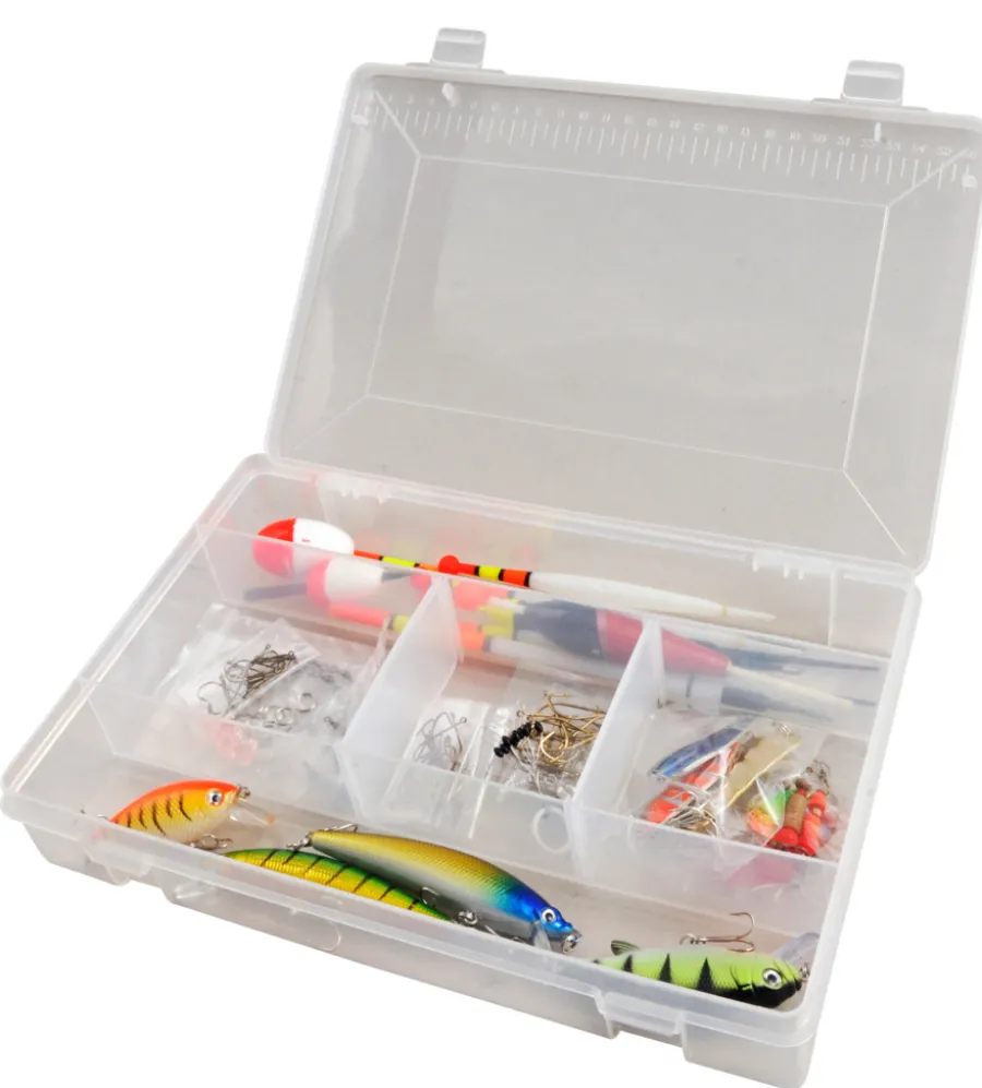 New Fiskeboks med fiskeutstyr 100 deler