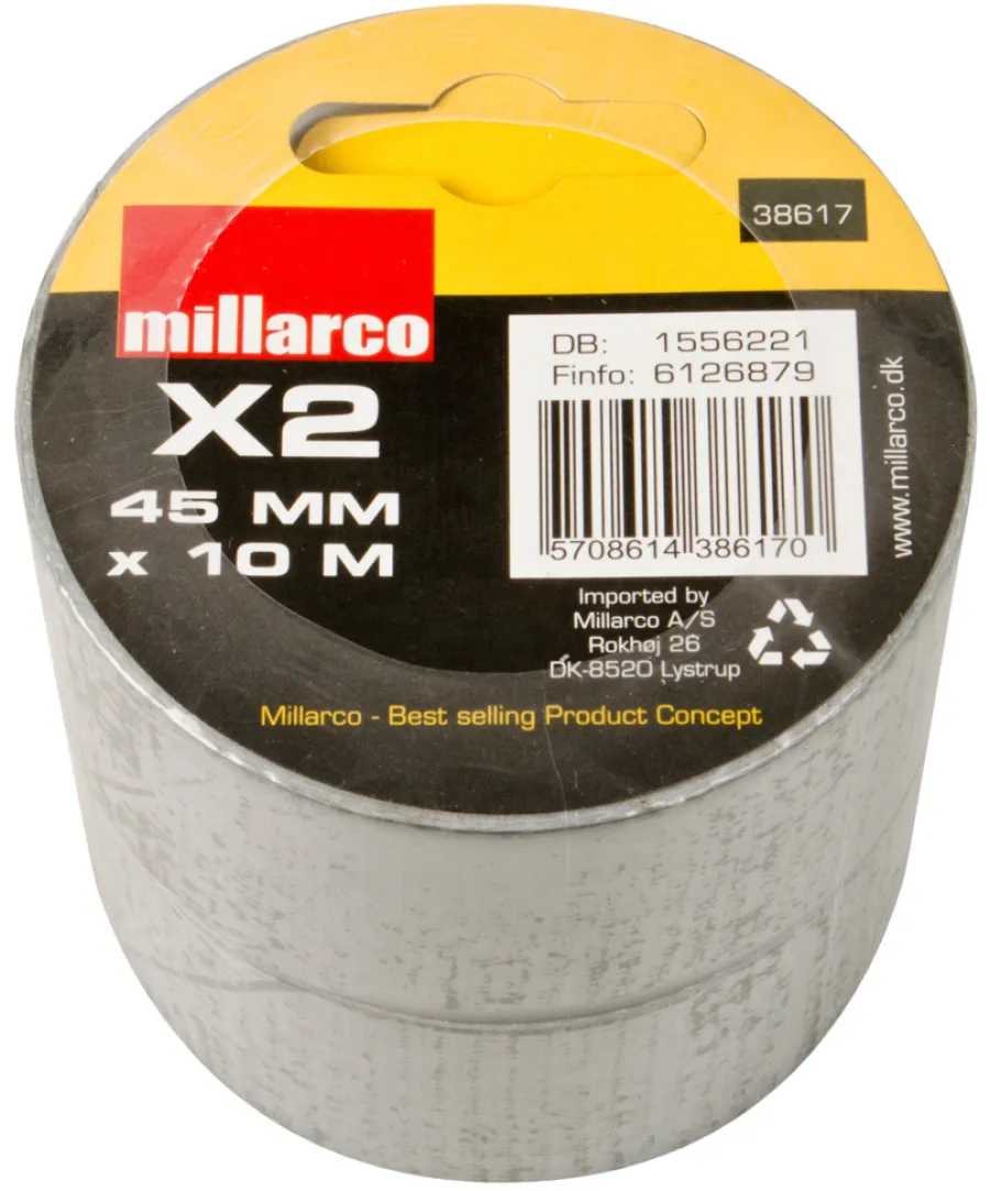 Outlet Millarco Gaffatape 45 mm x 10 m 2-pk