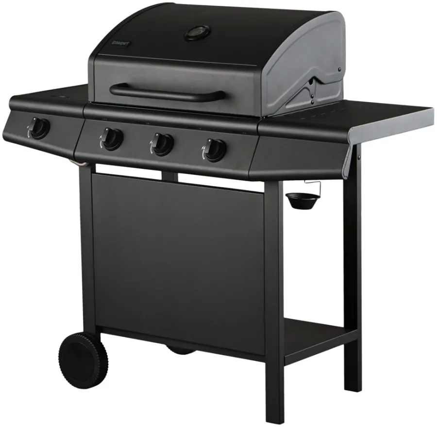New Grillexpert Gassgrill 3 brennere og sidebrenner svart -
