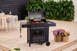 Best Grillexpert Gassgrill med 4 brennere og bakbrenner – Svart