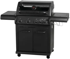 Clearance Grillexpert Gassgrill med 4 brennere og sidebrennere – Svart