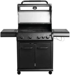Clearance Grillexpert Gassgrill med 4 brennere og sidebrennere – Svart
