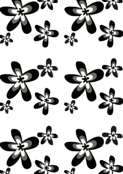 Online Geyser ® Black Flower dusjforheng 180 x 200 cm