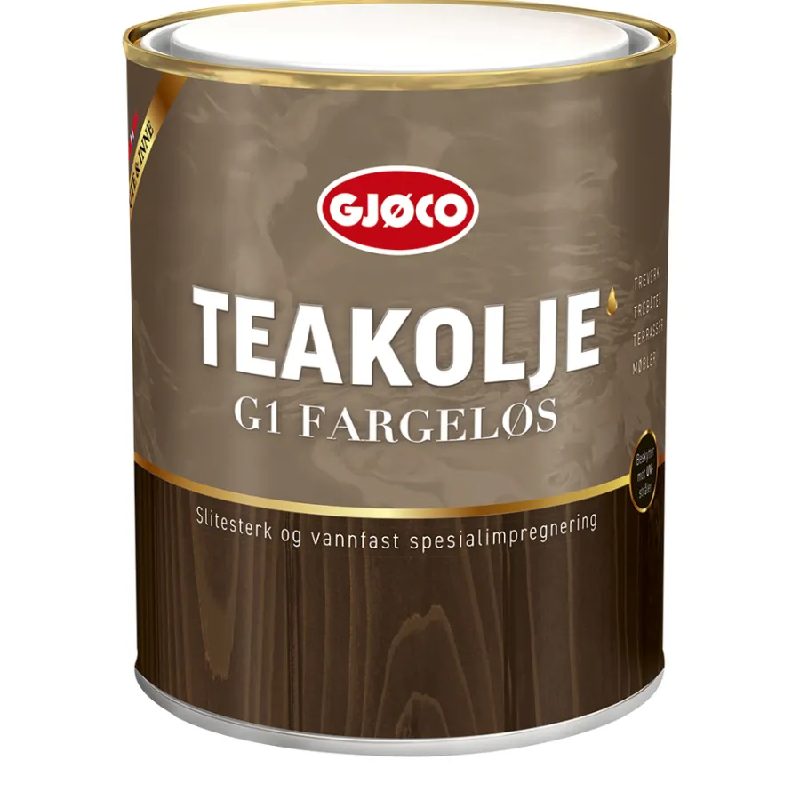 Gjøco Teakolje matt G1 Båtimpregnering 3 liter Fargeløs