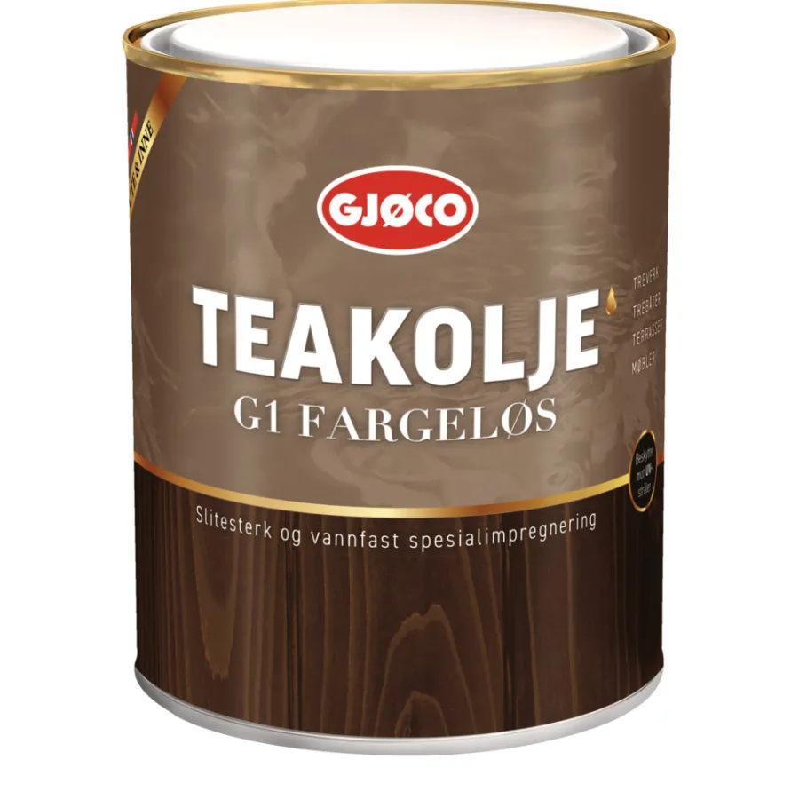 Sale Gjøco Teakolje matt G1 Båtimpregnering 0,75 liter Fargeløs