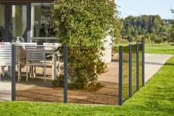 Clearance Glassgjerde Røykfarget 6 mm