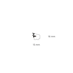 Best Hornbaek Glasslist plast hvit – 16 x 15 x 3000 mm