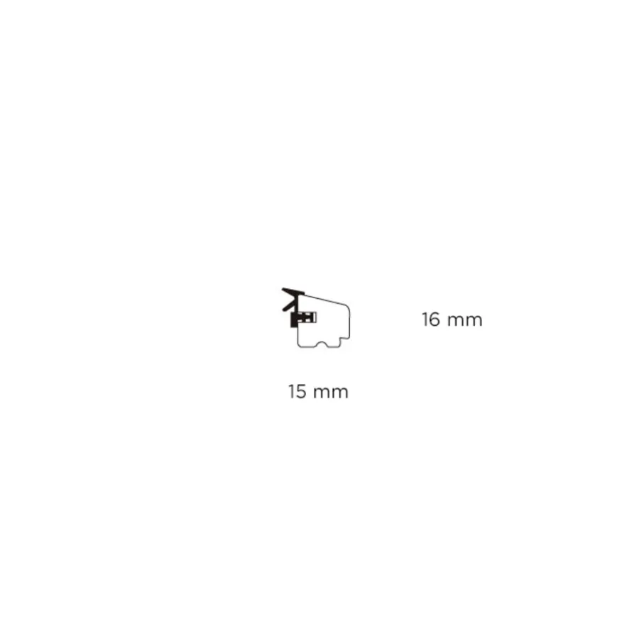 Best Hornbaek Glasslist plast hvit – 16 x 15 x 3000 mm