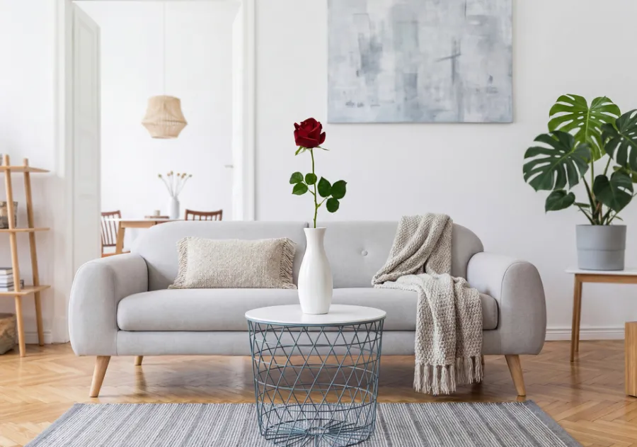 Best GREENIX kunstig rose i cellofan Rød