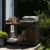 New Grillbord svart 123 x 57,5 x 93 cm