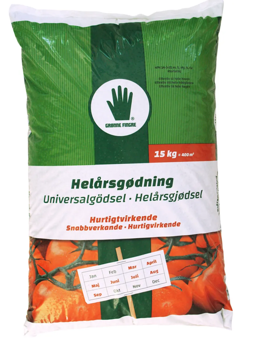 Hot Grønne Fingre® helårsgjødsel 15 kg