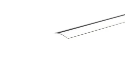 Outlet Gulvprofil sølv - 3,2 x 30 mm x 1,8 meter
