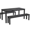 Online Hagebenk 150 x 33 x 42 cm i svart grunnmalt furutre