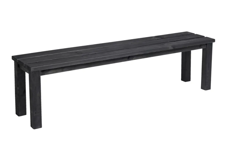 Online Hagebenk 150 x 33 x 42 cm i svart grunnmalt furutre